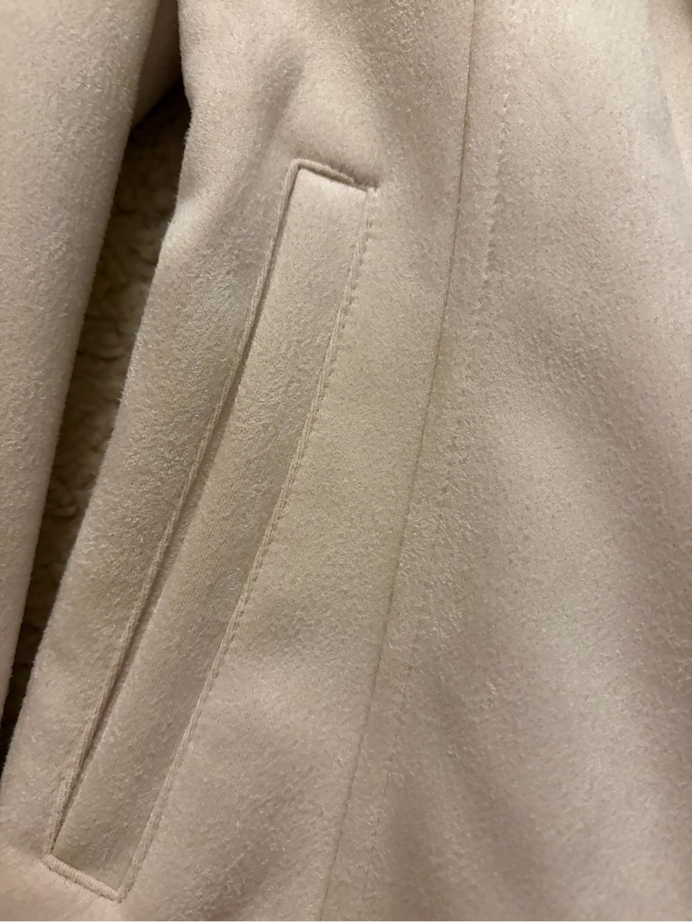 NWOT Tahiti Cream Asymmetrical Zip Leather Moto Jacket - Picture 6 of 8